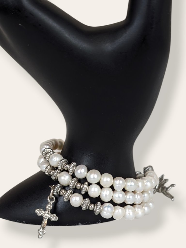 Freshwater Pearl Wrap Roasry Bracelet